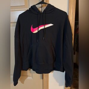 Nike Sportswear Icon Clash Fleece Hoodie Black/Pink Women’s Medium